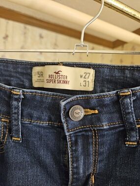 Hollister Super Skinny Jeans in Dark Indigo Denim Size 5